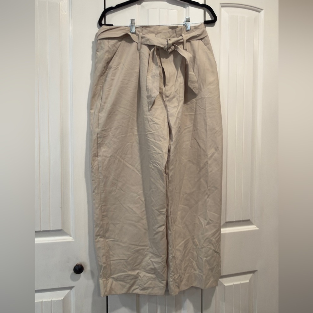 DKNY women’s Tan Chinos with Tie Belt